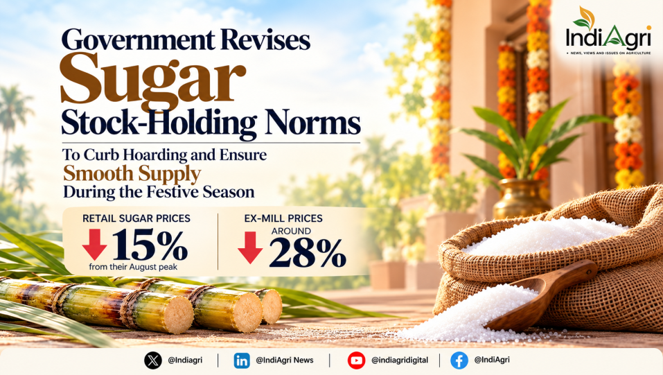 Sugar stock limits tightened as government moves to curb hoarding during festive season